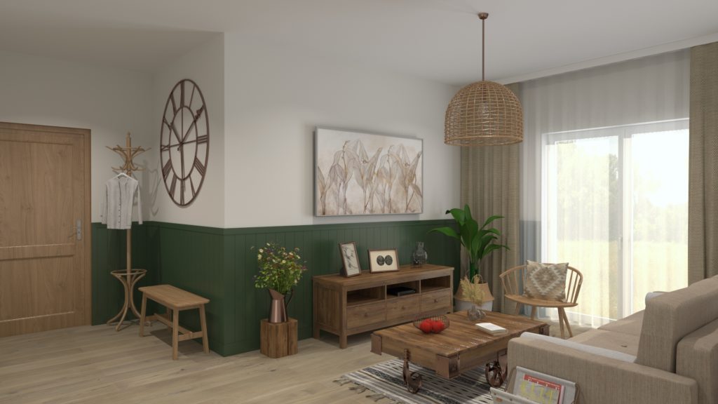 Aranżacja wnętrza - styl rustykalny Alfa Styl Lublin