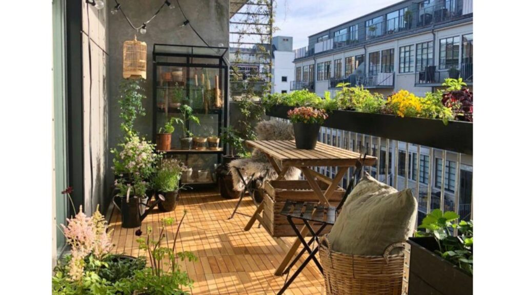 Aranżacja balkonu - roślinnie