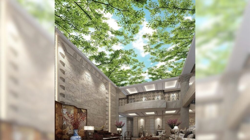 Sufit podwieszany - napinany, podświetlany, z nadrukiem.