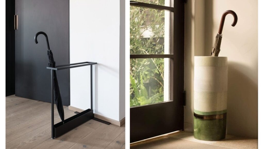 Pomysły na przedpokój - stojak na parasol jako ozdoba