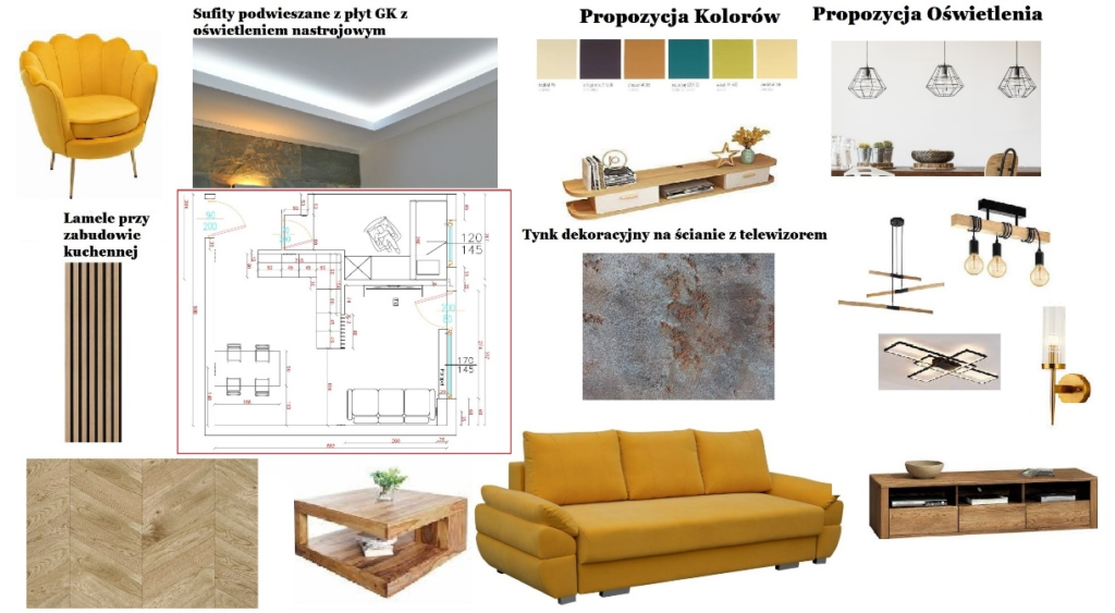 Moodboardy, oraz układ funkcjonalny