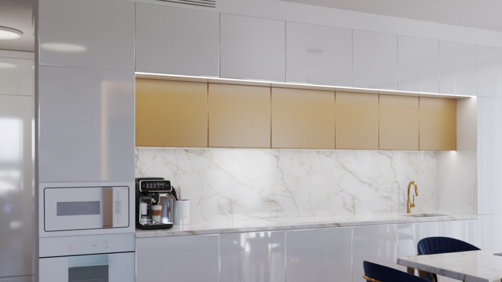 Kuchnia z szafkami na wymiar i ukrytymi schowkami