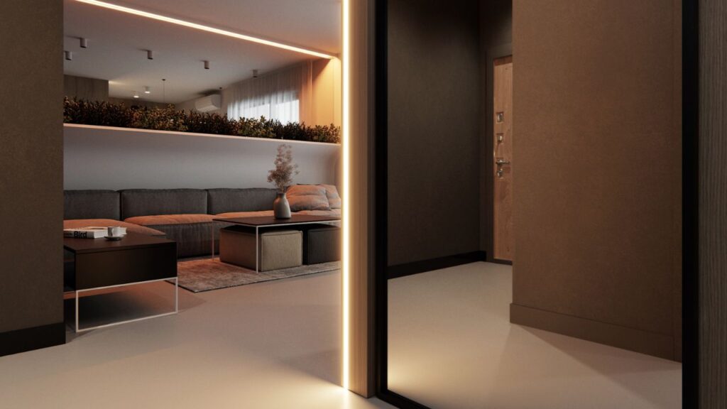 przedpokój w bloku - projektowanie wnetrz lublin - AlfaStylLublin