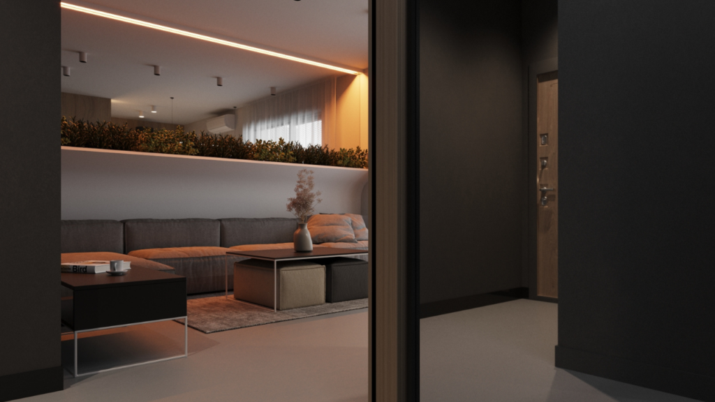 Miejsce wypoczynkowe za dnia z wykorzystaniem elementów zaprojektowanego, przytulnego światła- Alfa Styl Lublin