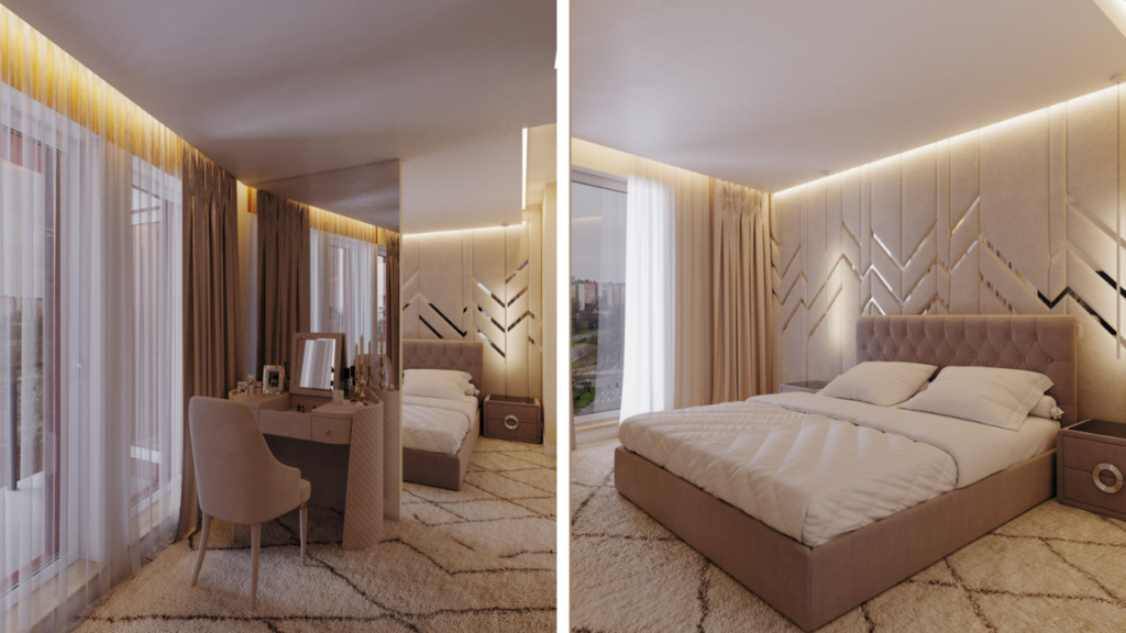 Piękna sypialnia w stylu glamour - inspiracje dla Twojego wnętrza