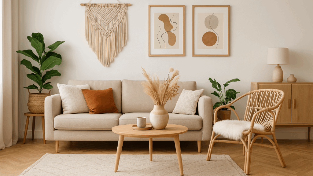 Styl scandi-boho w domu – połączenie minimalizmu z ciepłem naturalnych materiałów