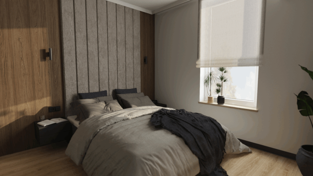 home staging – minimalistyczna, uporządkowana sypialnia z naturalnym światłem