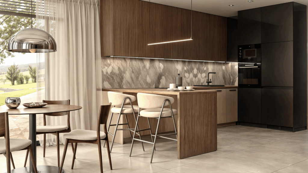 Nowoczesna kuchnia, przykład trafnie wybranego stylu wnętrz