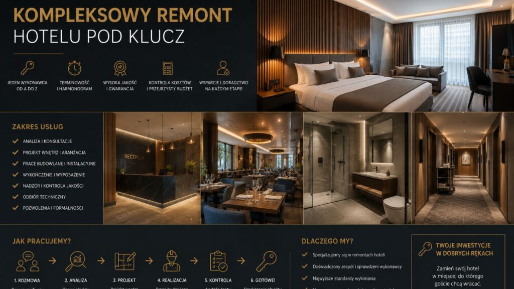 Kompleksowy remont hotelu pod klucz