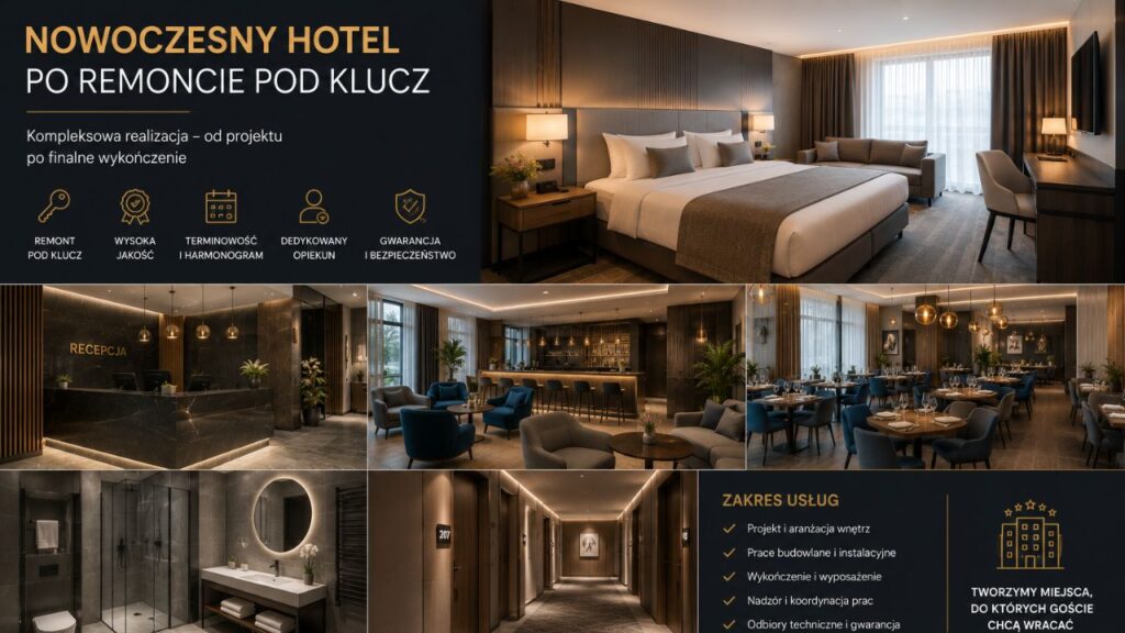 Nowoczesny hotel po remoncie pod klucz