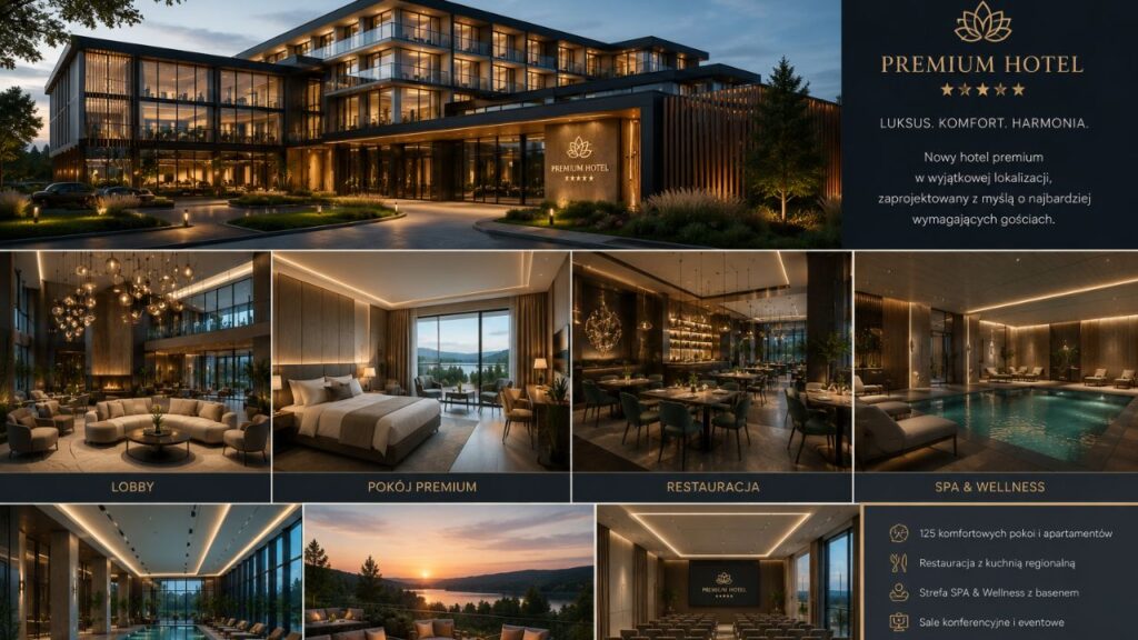 Wizualizacja nowoczesnego hotelu premium