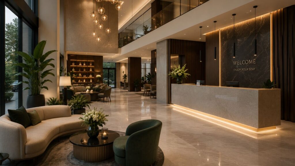 Nowoczesne lobby hotelowe