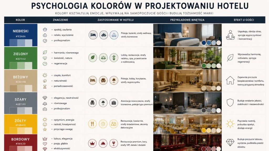 Psychologia kolorów w pokoju hotelowym